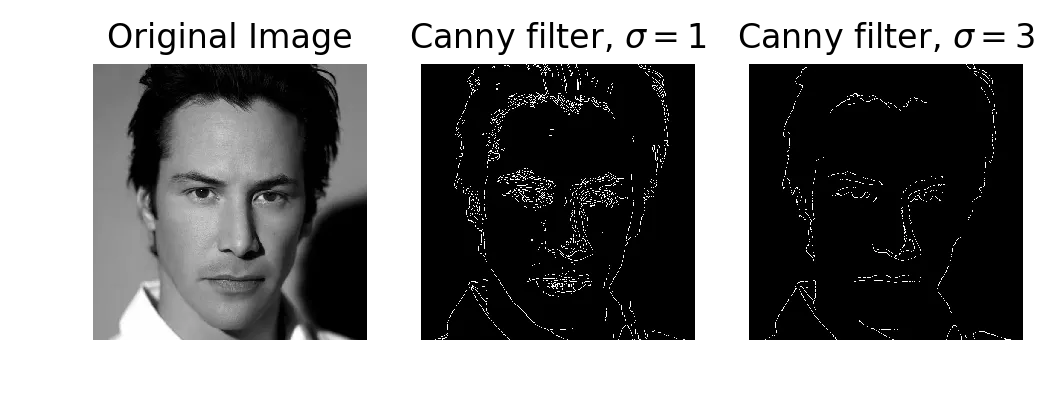 Canny edge detector comparison