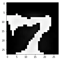 First eigendigit showing a ghostly 7 shape